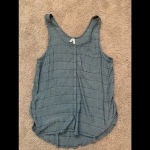 Blue subtle striped tank